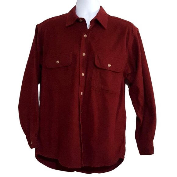Field & Stream Shirt Mens Long Sleeve Chamois Flannel M Long Sleeve Button Front - Picture 1 of 8